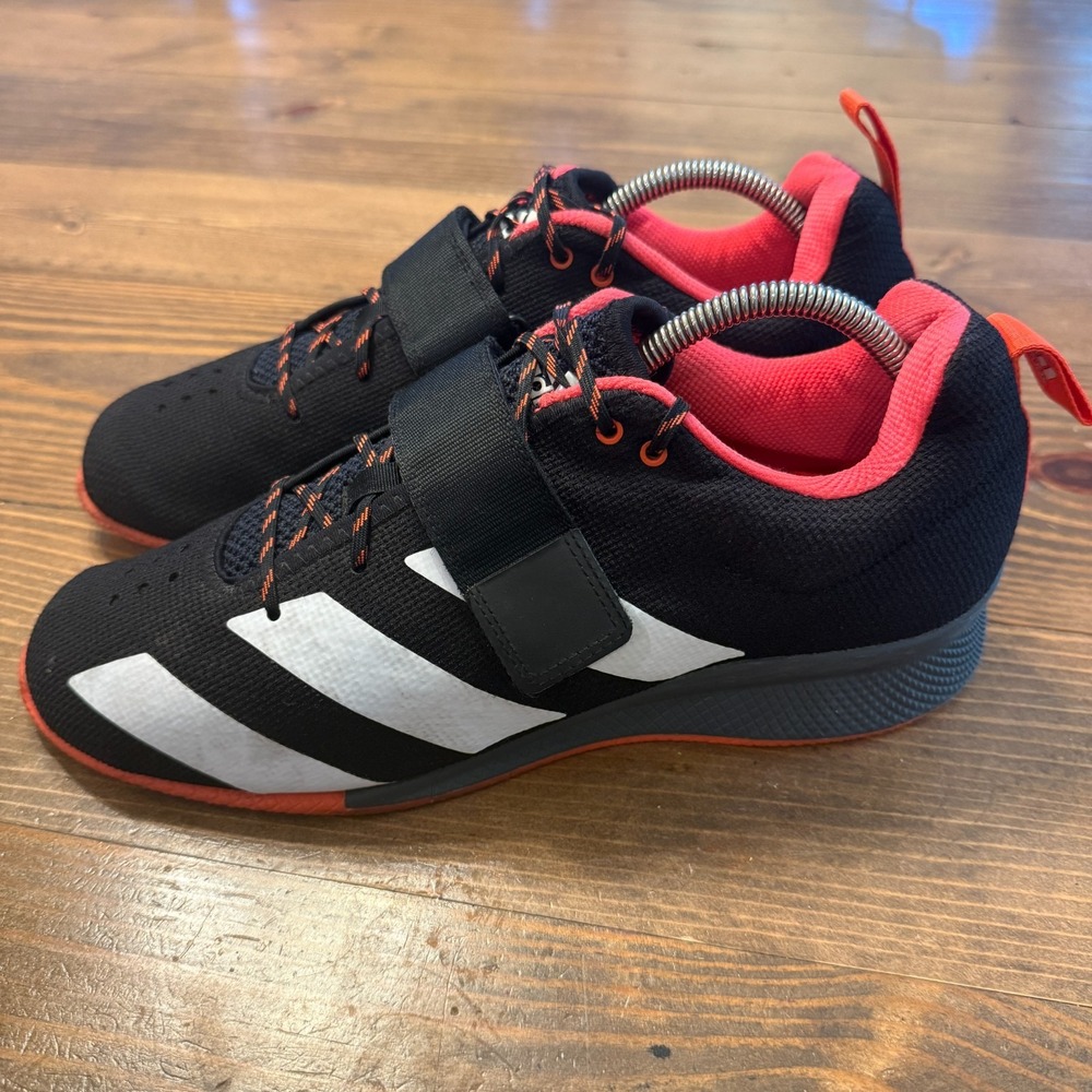 Adidas Adipowers 2 Weightlifting Shoes Men's Size 10.5 Black Red Powerlifting